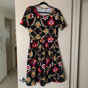 LuLaRoe Black Paisley Amelia - Size XL